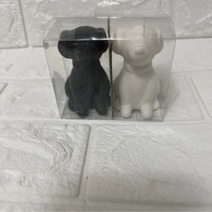New Black & White Dogs Modern Salt Pepper Shakers Set Animals Gift Pets